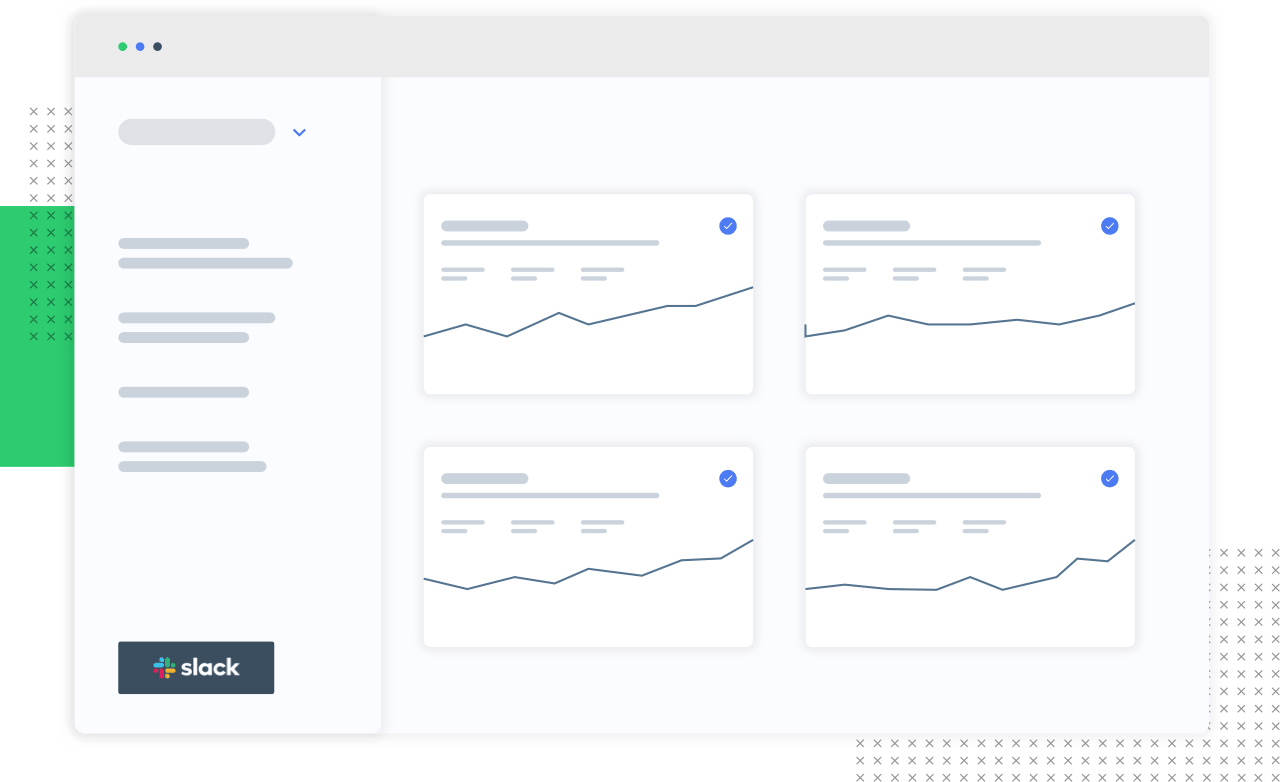 Template dashboard mockup giving a teaser to what PING's UI looks like